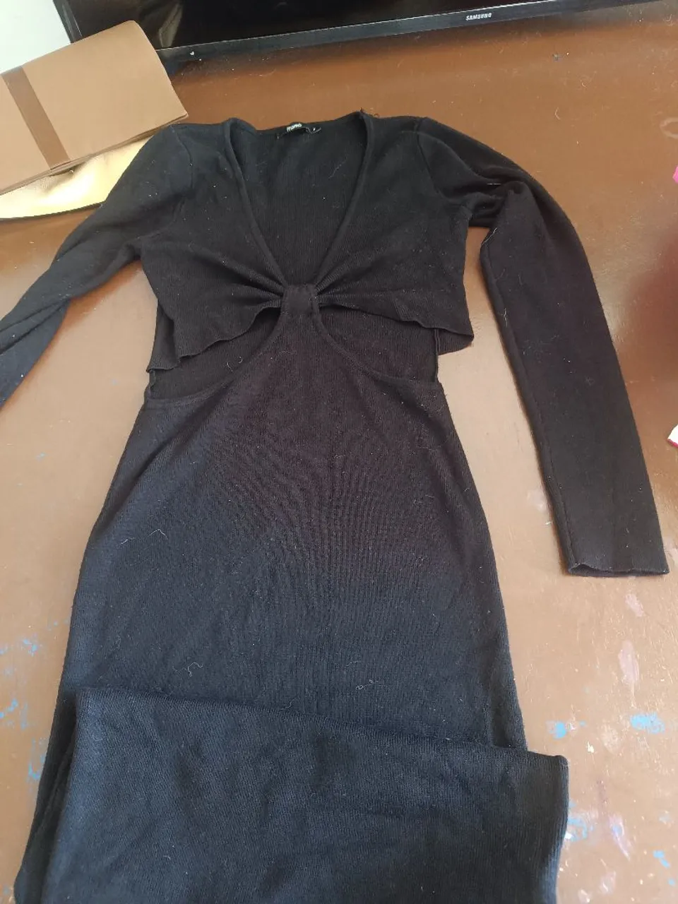 Vestido preto com casaquinho