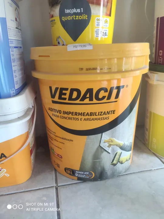 Aditivo impermeabilizante Vedacit 18L- 190,00