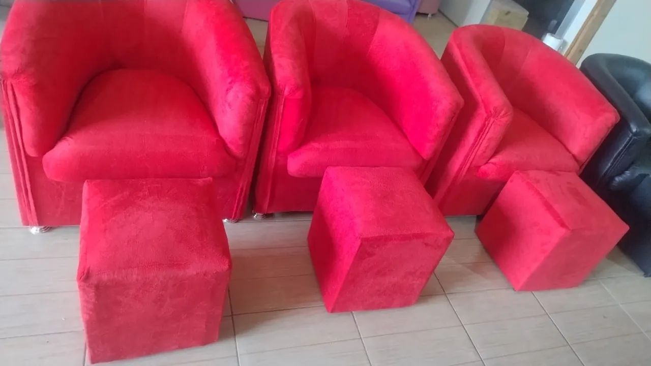 kit poltrona e puff por R$200,00 - Foto 3