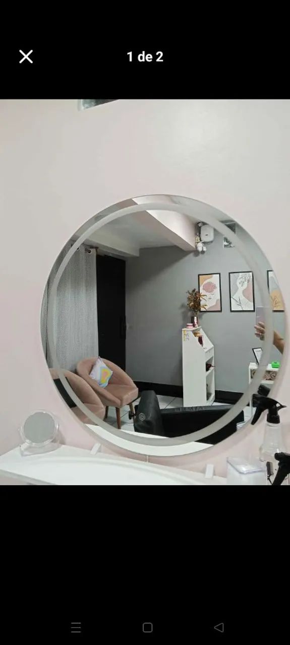 Espelho redondo com iluminação de LED 80cmD - Foto 2