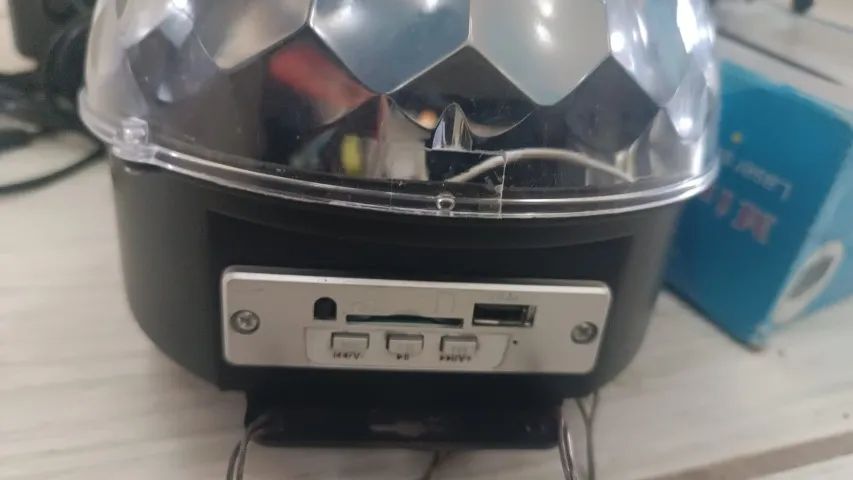 KIT ILUMINAÇÃO LED FESTA PROFISSIONAL BALADA DJ - BOLA MALUCA, LASER, FUMAÇA! - Foto 2