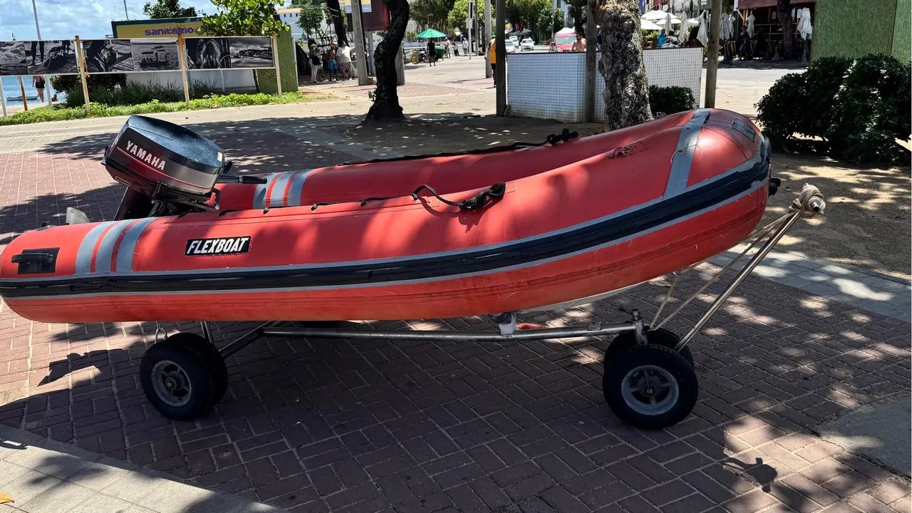 Bote flexboat SR12/ 6 pessoas/ com motor Yamaha 25 modelo DM  2 tempos  Ano 1998 - Foto 10