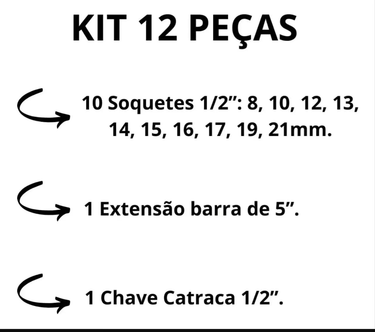 Jogo de Soquetes e Chave Catraca 12 Peças-Famastil(FOX LUX) NOVO! - Foto 3