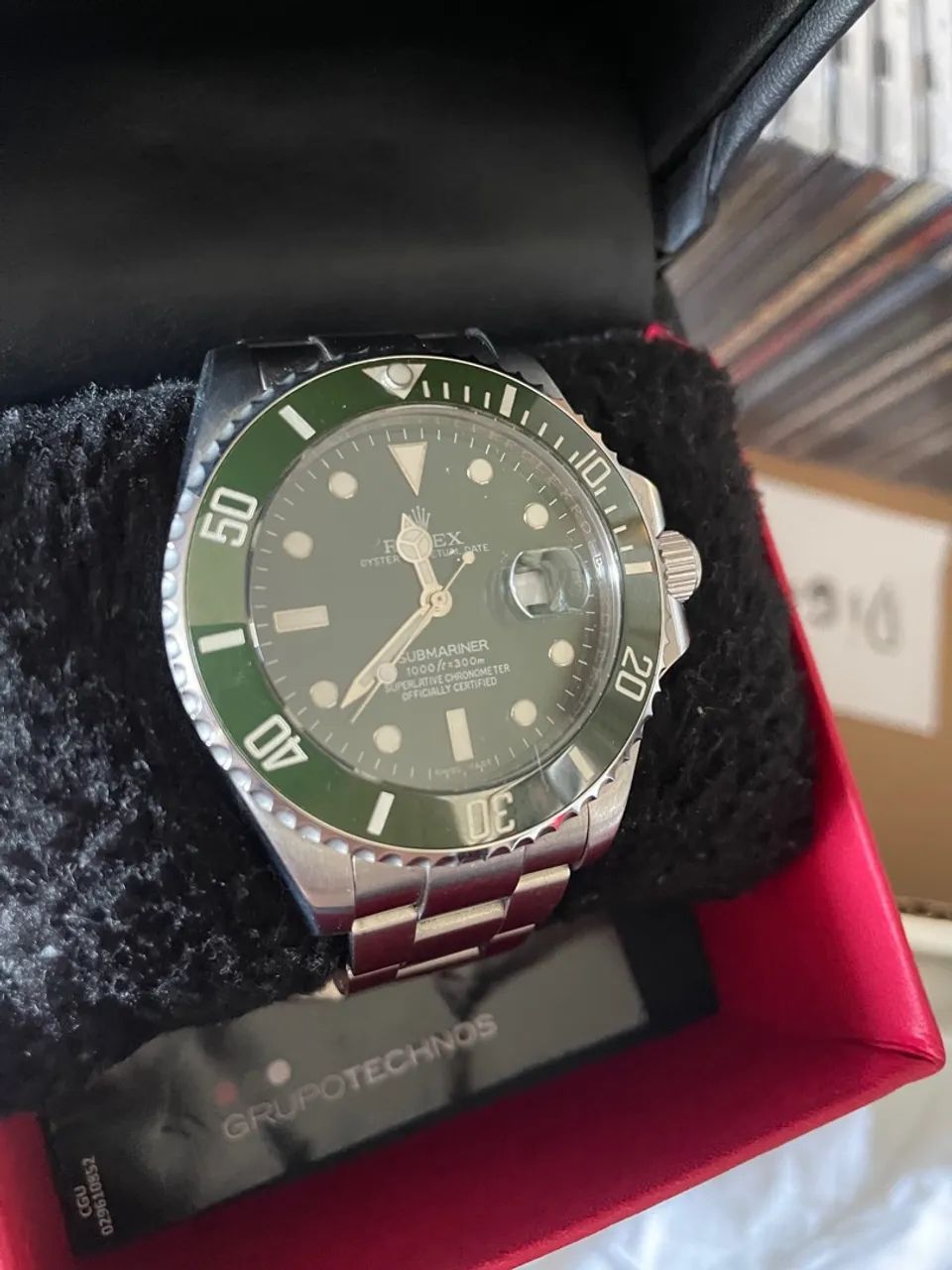 Relógio submariner ETA automático Hulk 