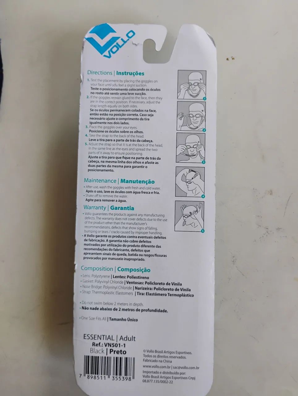 Óculos de Natação - Preto - Foto 6