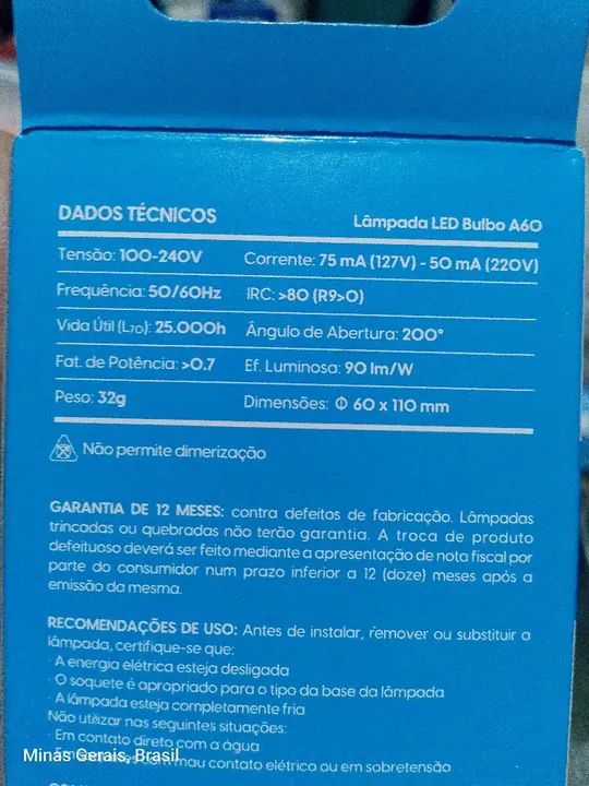 3 Lâmpadas LED Elgin 9W Branca Fria 810 Lúmens E27 Bivolt - Foto 2