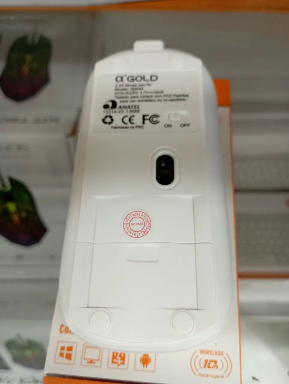 Mouse sem fio Recarregável agold Ms04a - Foto 3