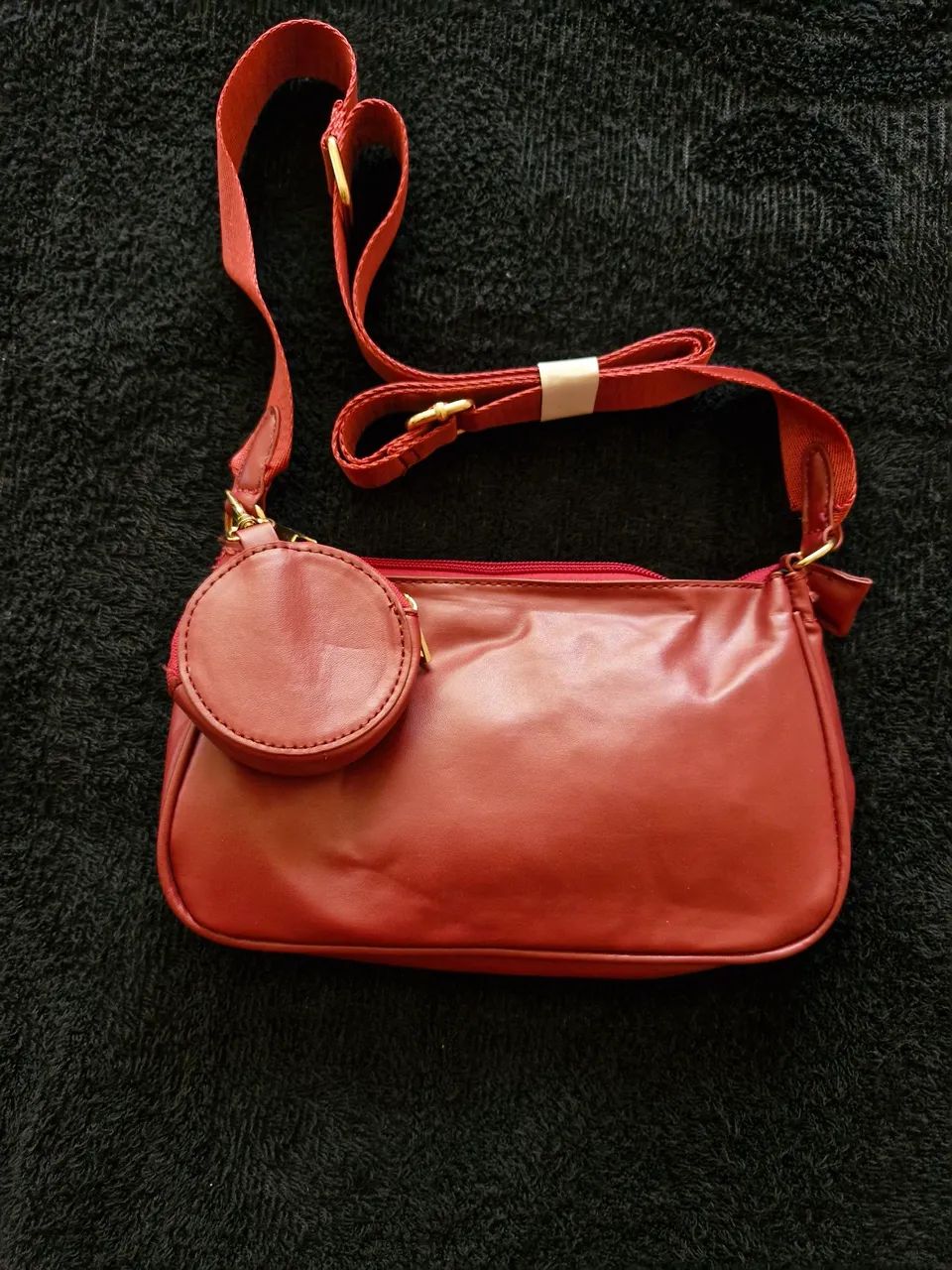 Bolsa feminina vermelha com porta moedas - Foto 3
