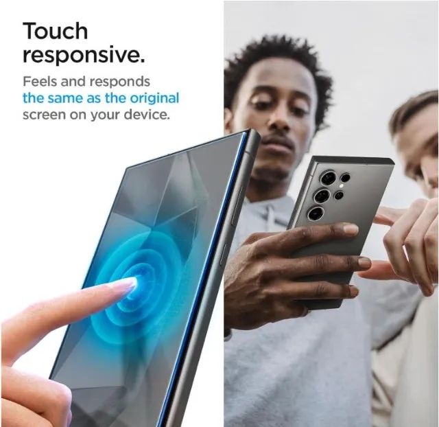 Película de vidro temperado Spigen para Galaxy S24 Ultra - Pacote com 2 - Foto 5
