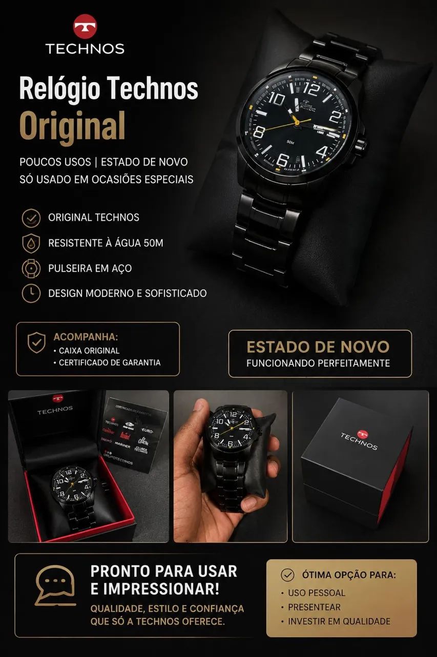 OPORTUNIDADE, Relógio original da Technos pra sair rápido!!