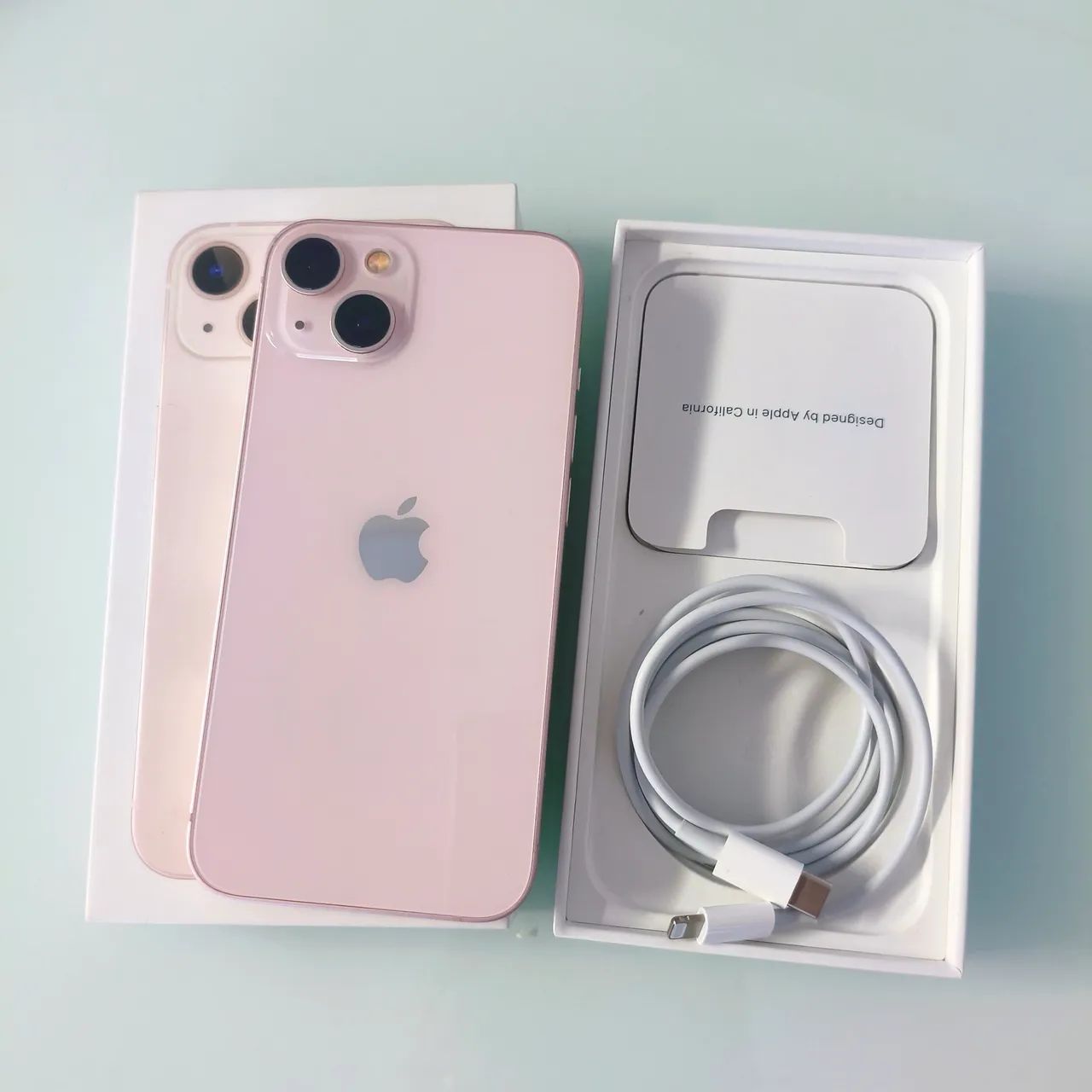 iPhone 13 128gb rosa com caixa e cabo novo