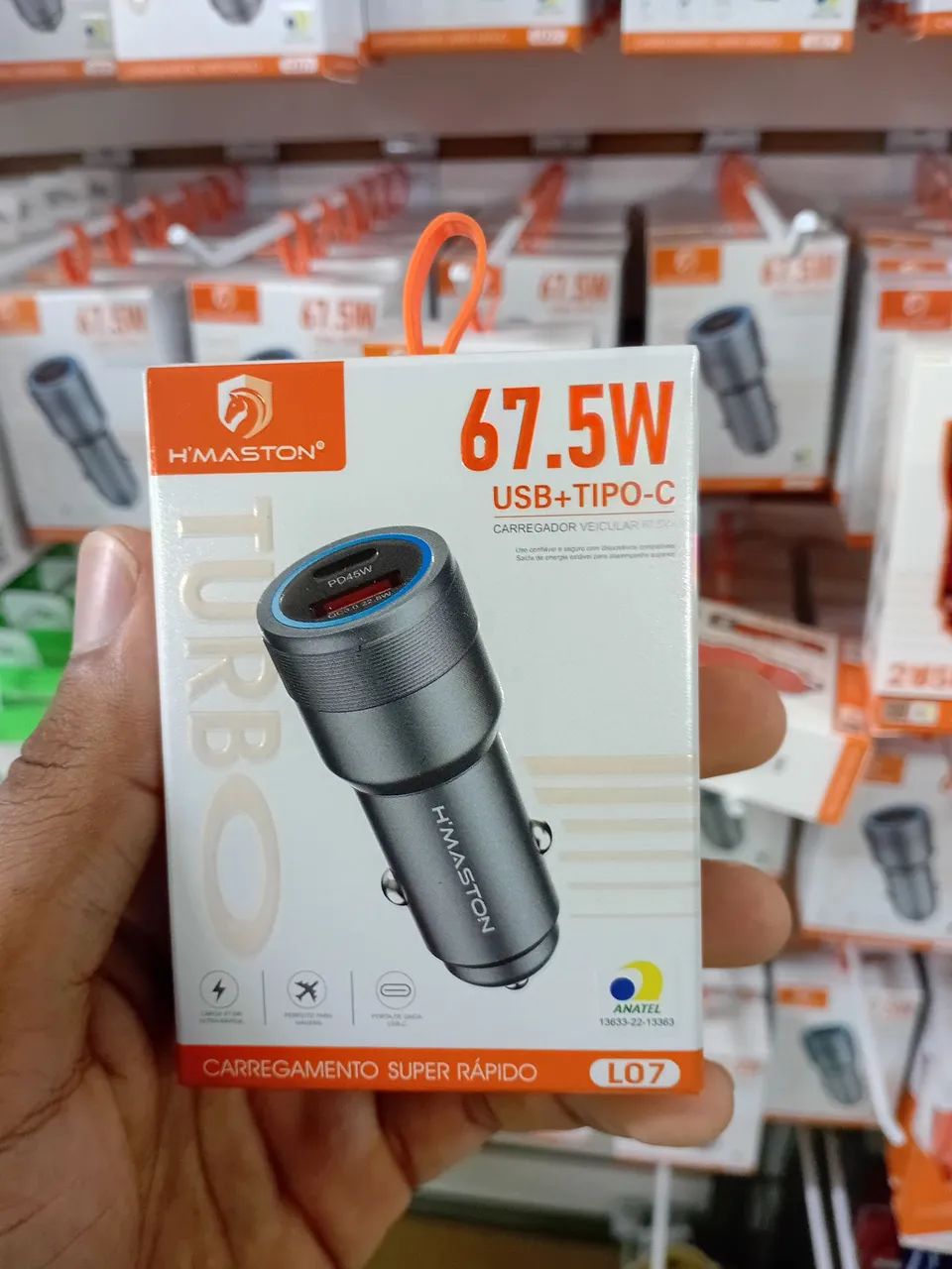 CARREGADOR TURBO VEICULAR 67.5W