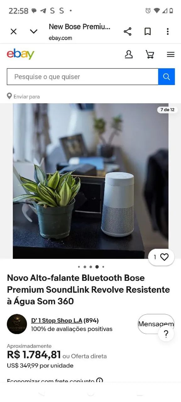 Caixa de som bluetooth Bose revolve 1 