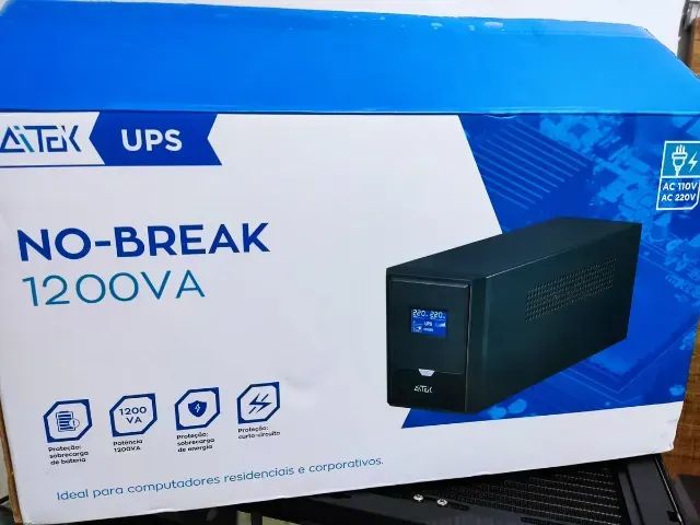 No-Break Aitek 650va Proteção Para Pc e Eletrônicos Bivolt - Foto 3