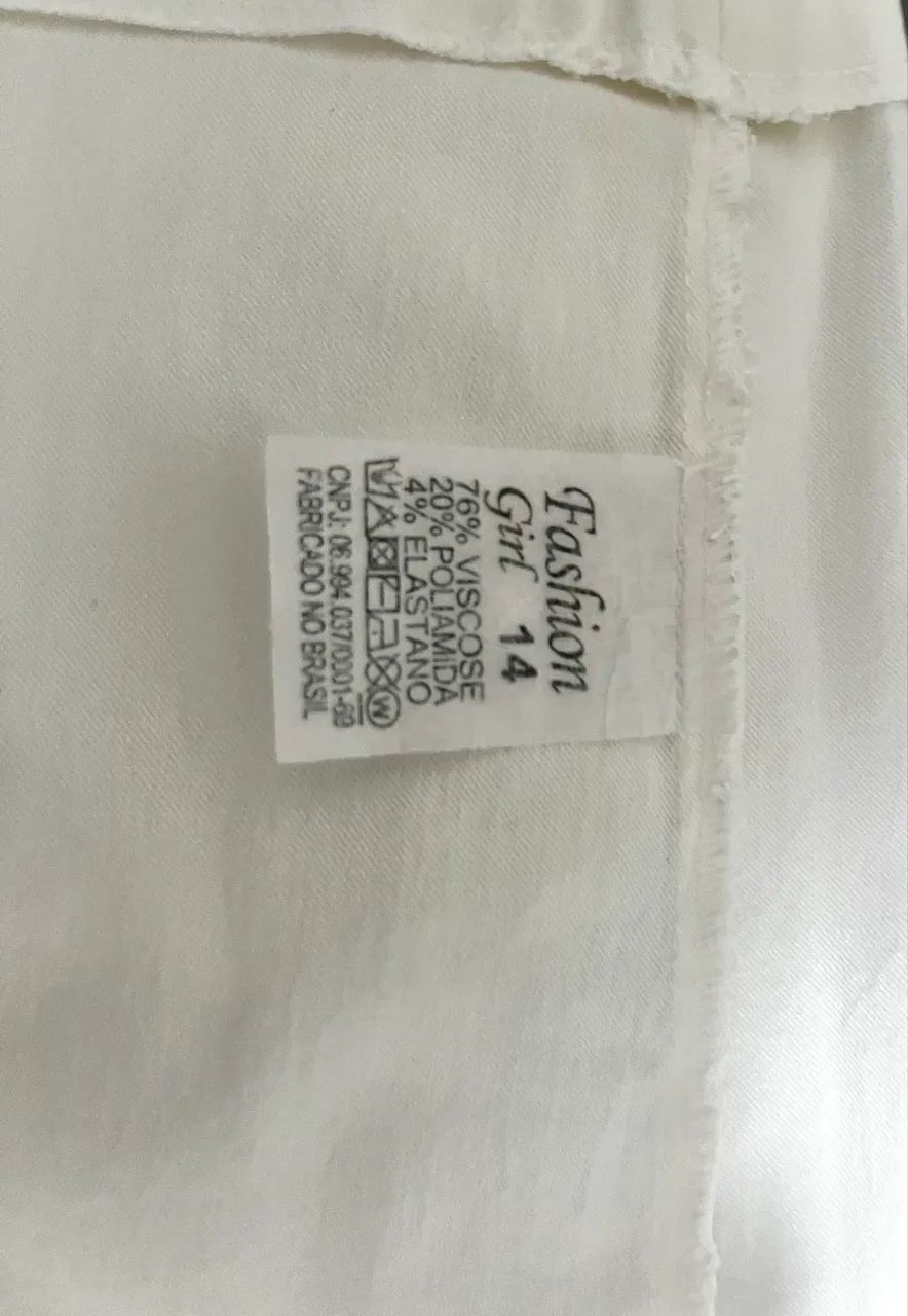 Saia-short off-white tamanho 14 - Foto 3