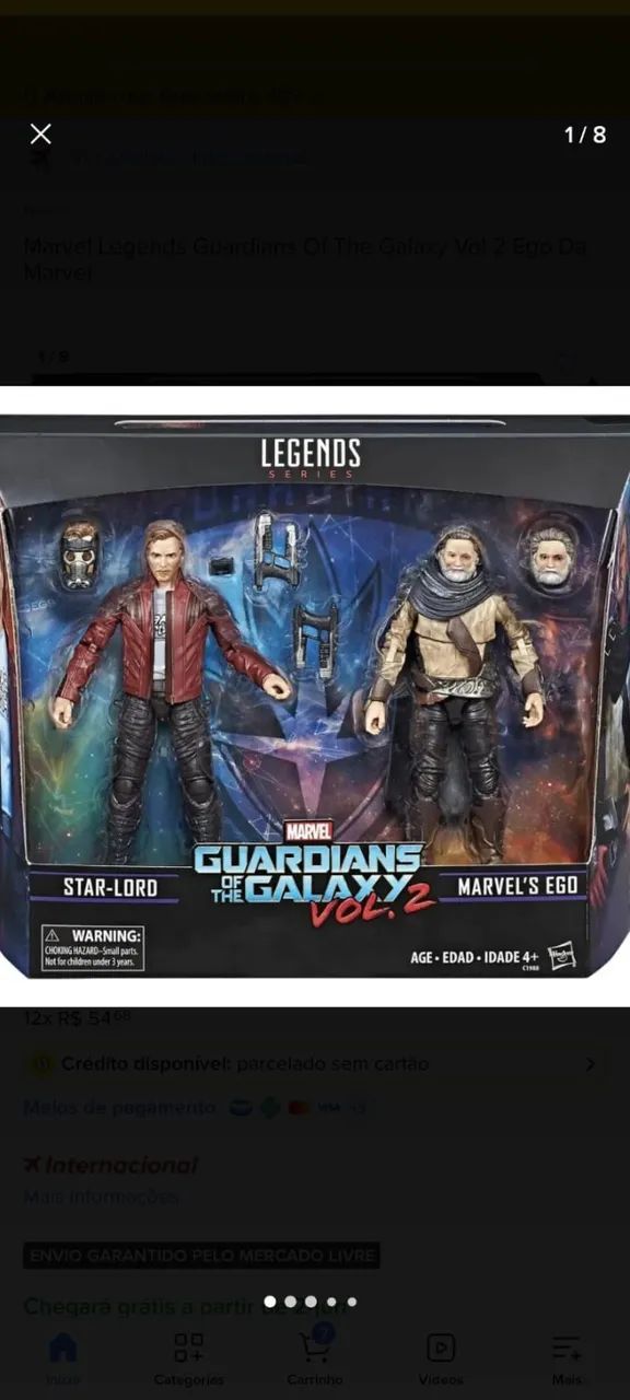 MARVEL - GUADIÕES DA GALAXIA - STAR-LORD & MARVEL´S EGO