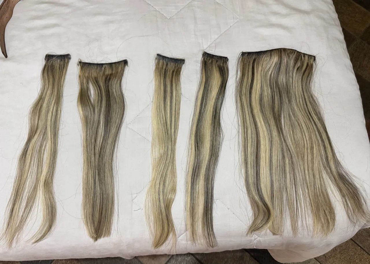 Cabelo Humano Brasileiro com mechas loiras (do Sul) - Foto 5