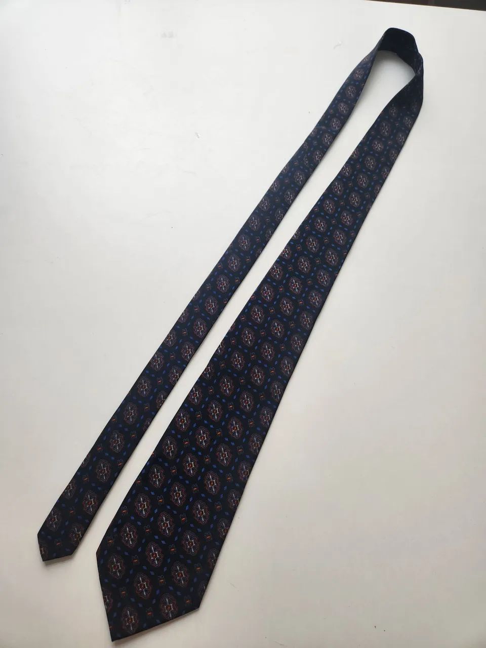 Gravata Francesa vintage azul escuro  - Foto 3