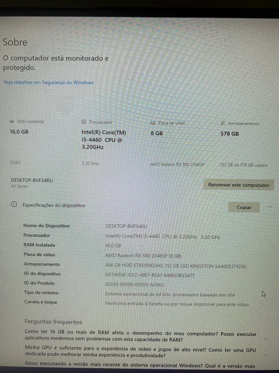 Pc gamer com  water cooler 16gb ram 8 gb de placa d vídeo  - Foto 3