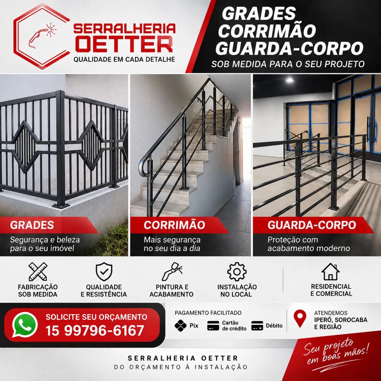 Grades e corrimão