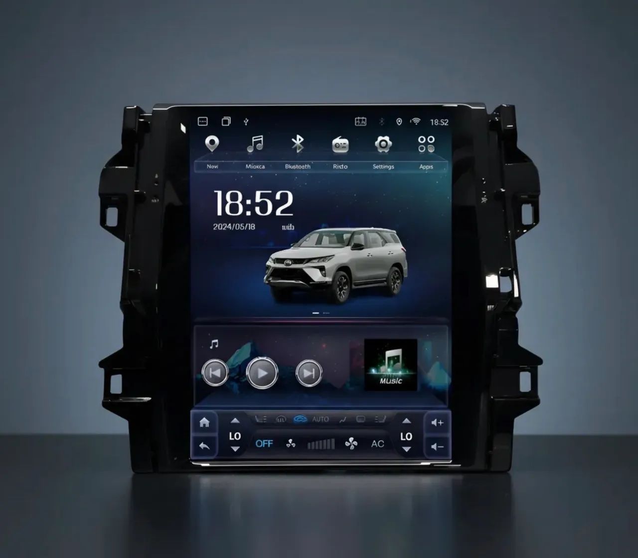 Kit multimídia Toyota SW4 Tesla 