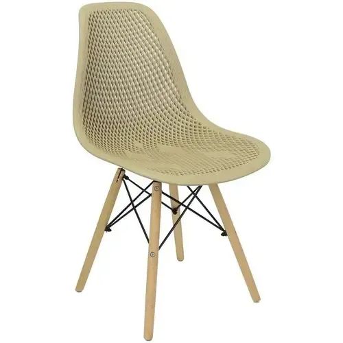 Cadeira Designer Colmeia Bege