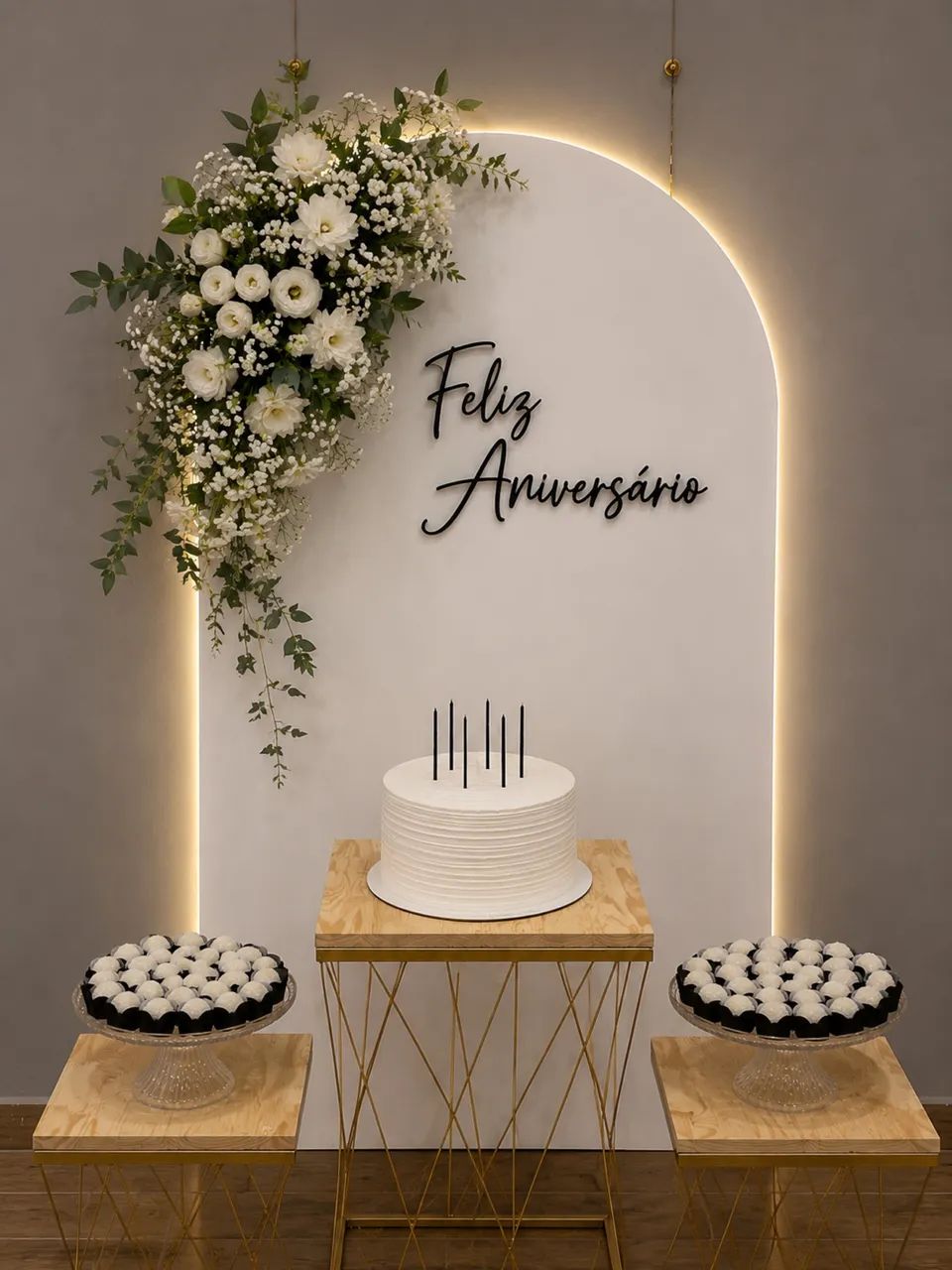 Mesa de decoração para festa