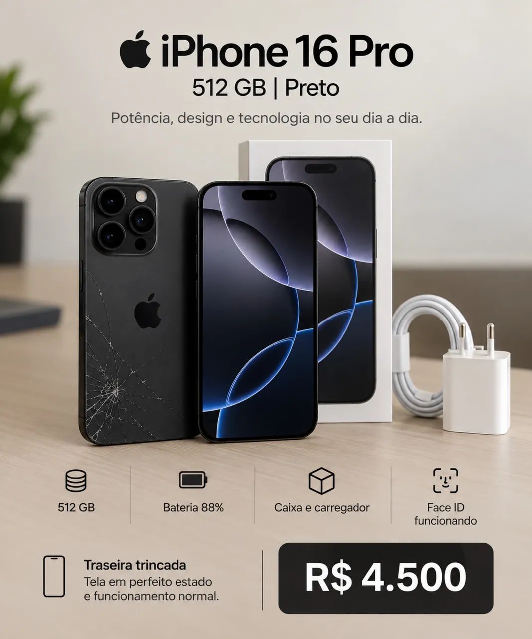 IPHONE 16 PRO 512GB preto