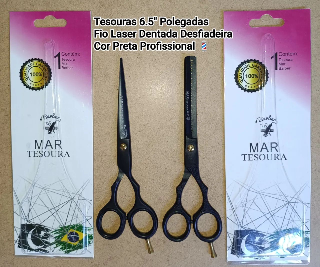 Tesouras  Profissionais Barbearia Vários Tamanhos Polegadas Novas Lacradas sem Uso  - Foto 3