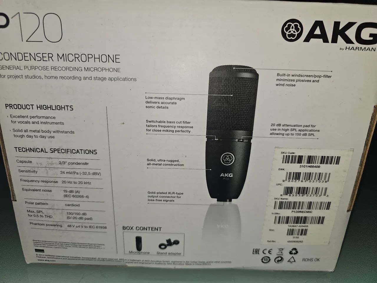Microfones Condensar P120 AKG semi novo - Foto 3