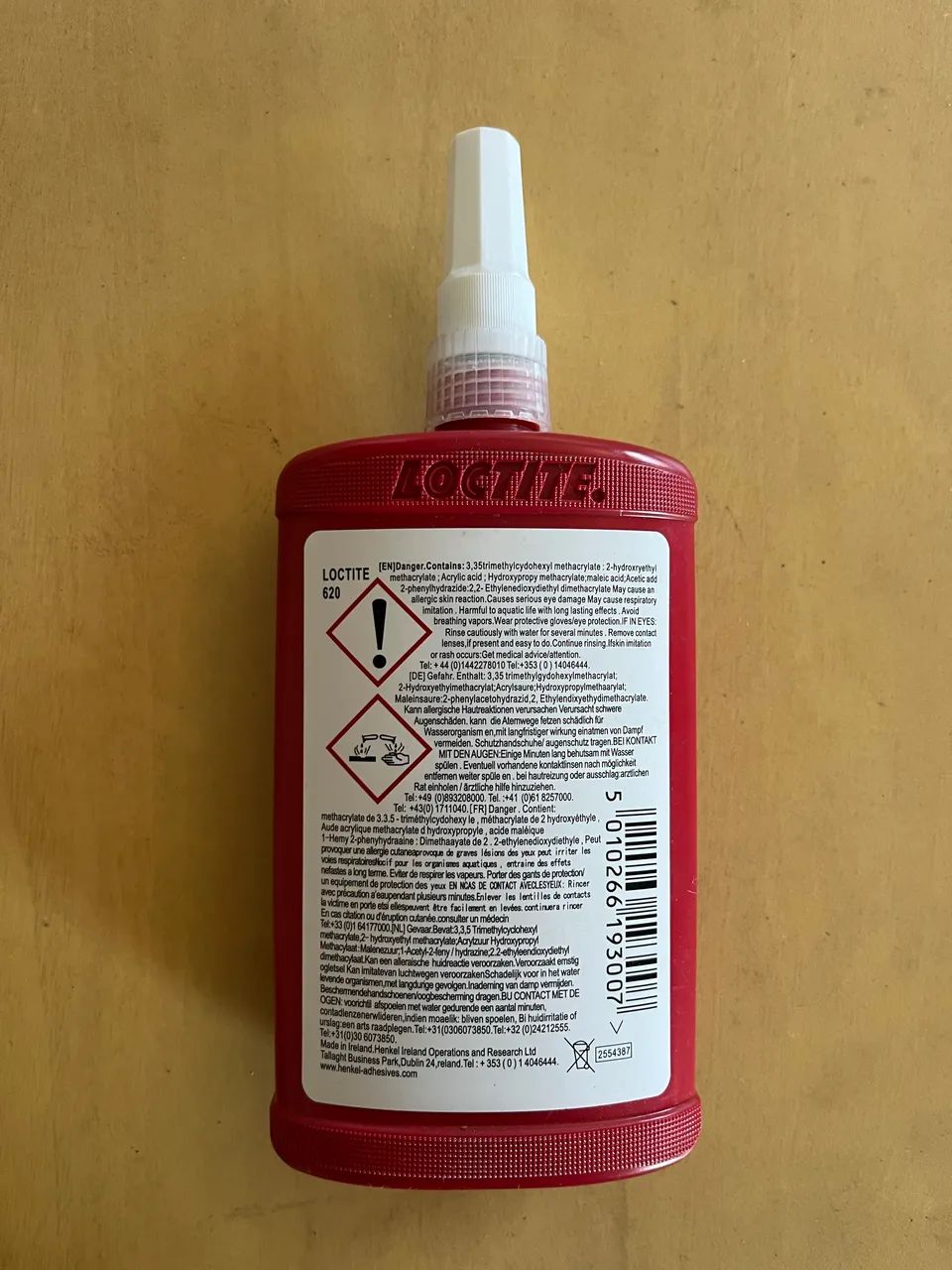 Loctite 620 de 250 ml (Código IDH 234779)