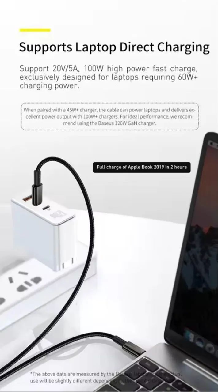 Cabo USB-C Baseus PD3.1 (1m) - Foto 2