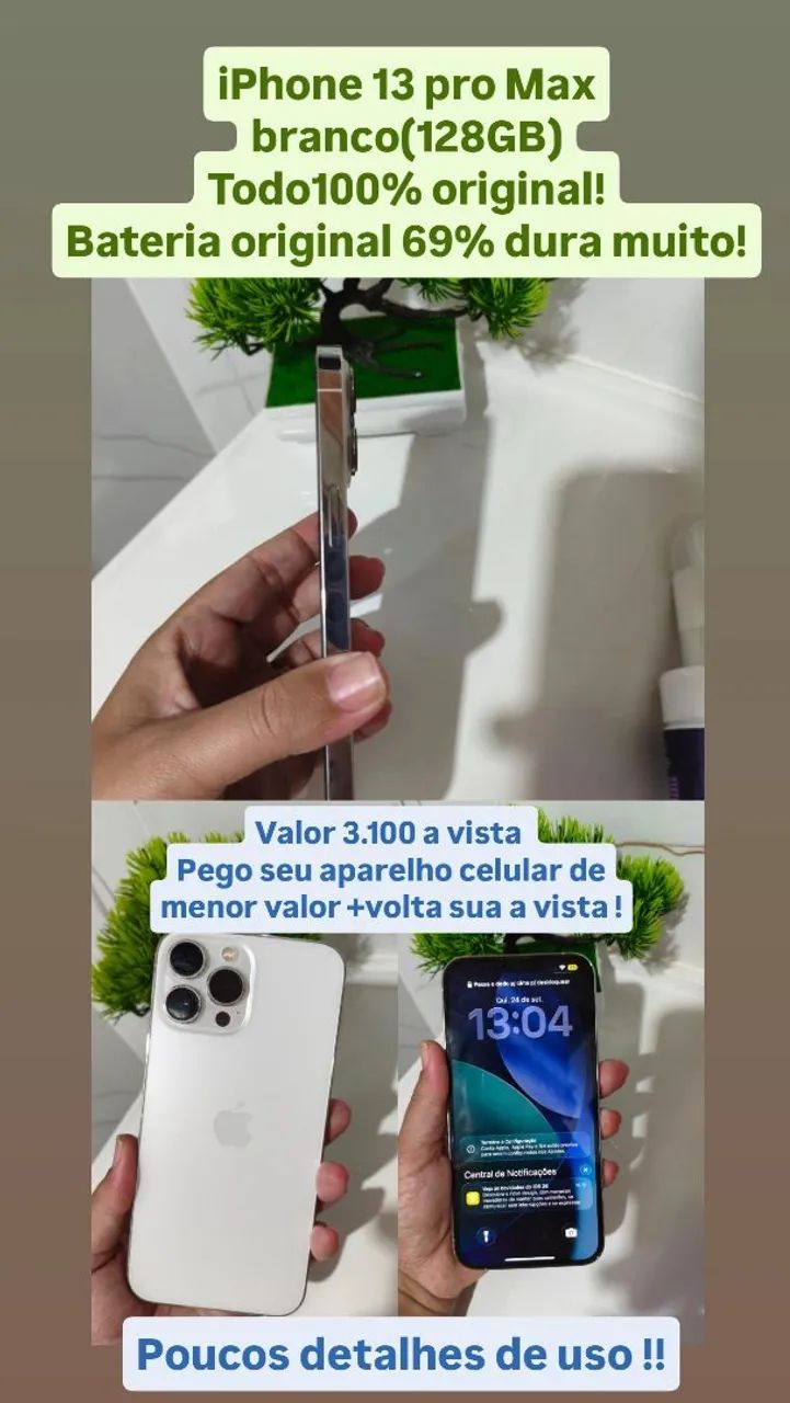 iPhone 13 pro Max white (branco ?) maravilhoso  - Foto 3