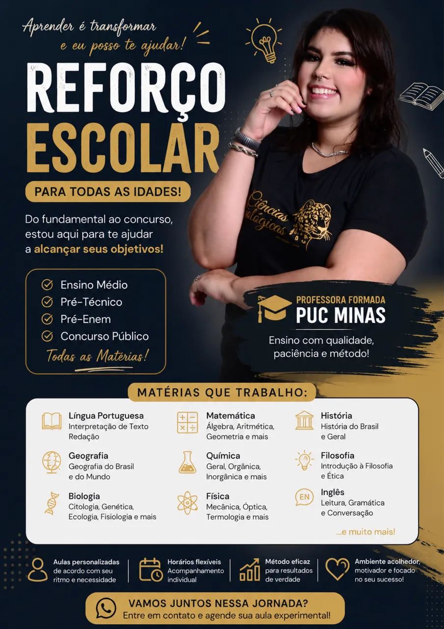 Professora particular/ aula de reforço/ aula particular 
