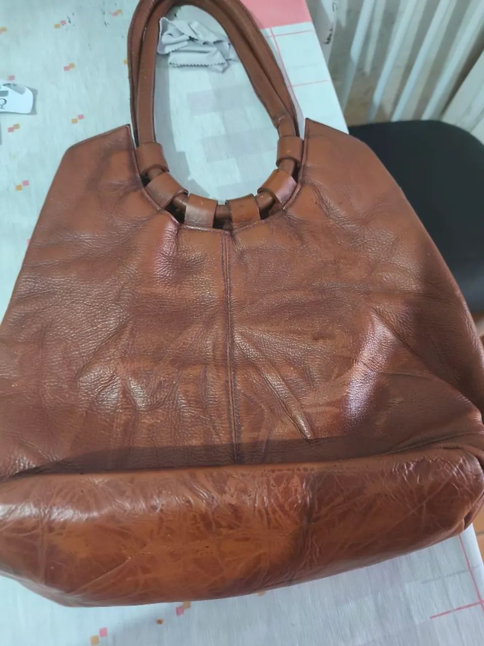 Bolsa Marrom de Couro 