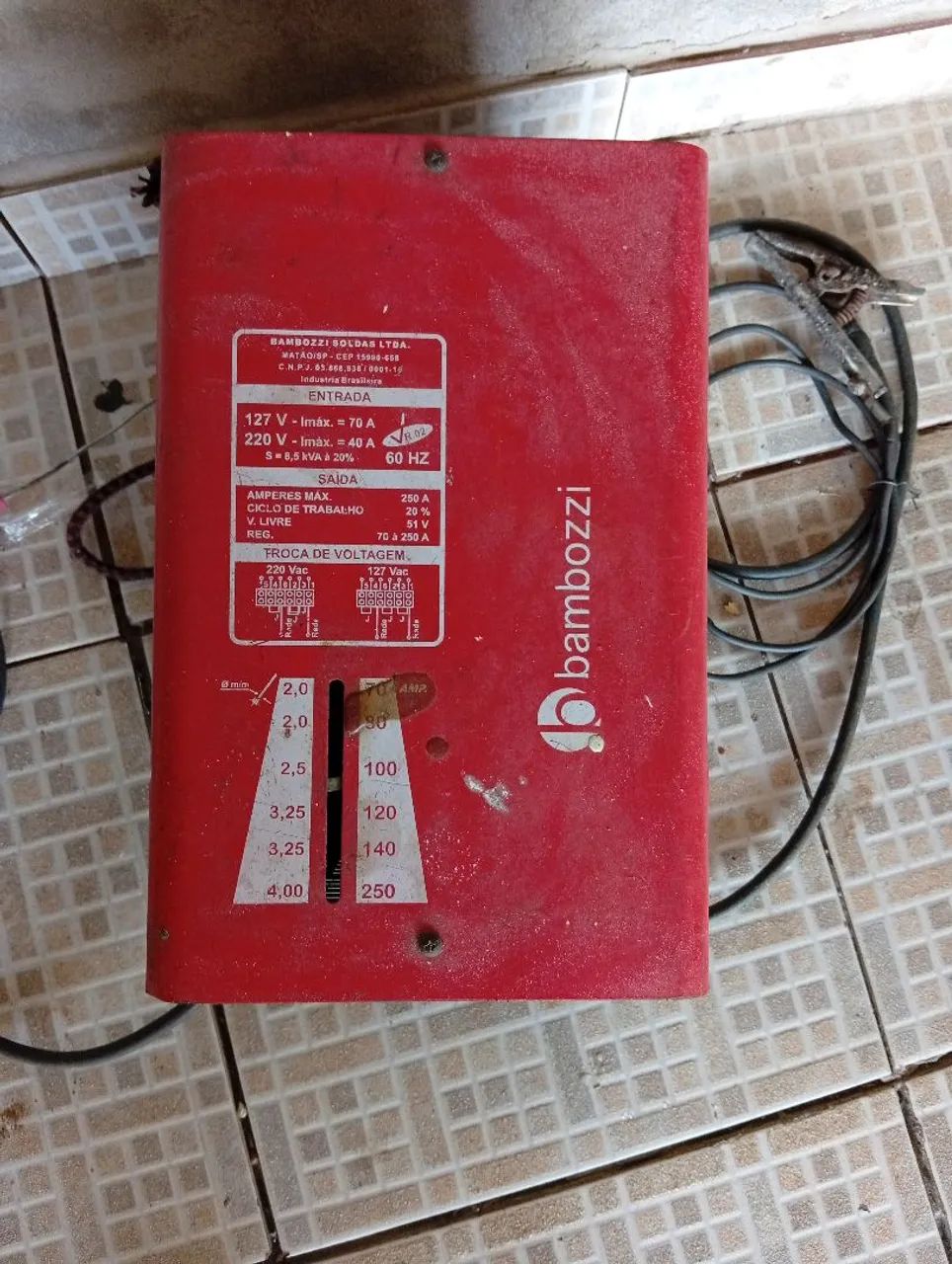 Máquina de solda bambozzi