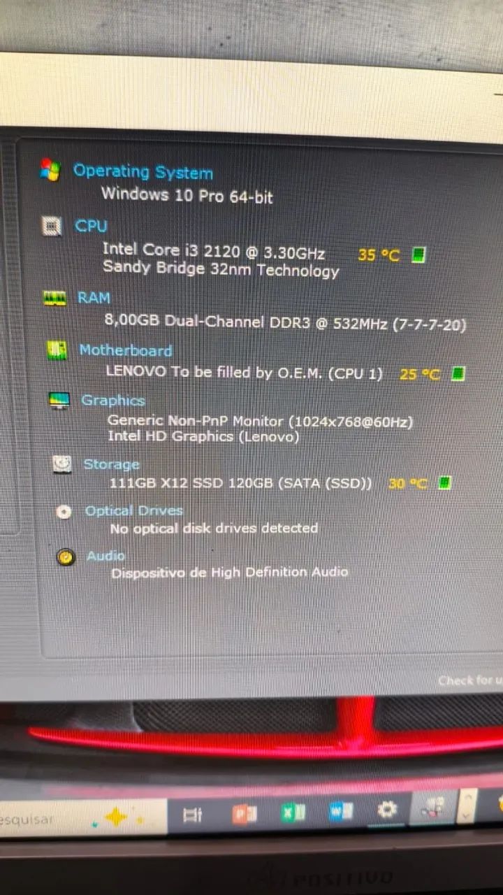 PC i3 Completo,SSD120,8Gigas de memoria,Passo Cartao(Leia o Anuncio com atensao)Valor pra  - Foto 5