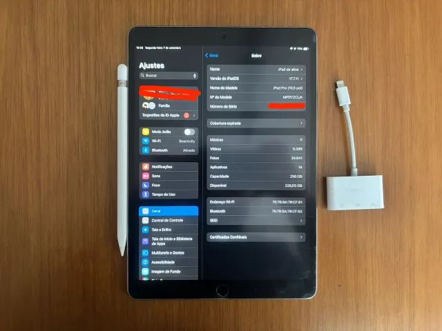 iPad Pro 10,5" 256GB + Apple Pencil 1 + Capa + HUB - Foto 4