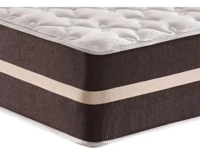 conjunto cama box baú branco e colchão marrom/bege resistance king - Foto 2