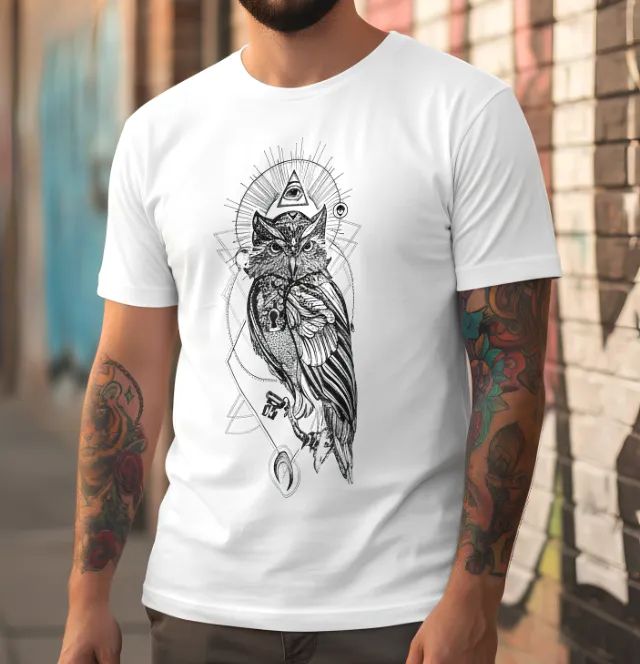 Camiseta Coruja Geométrica OKDOK