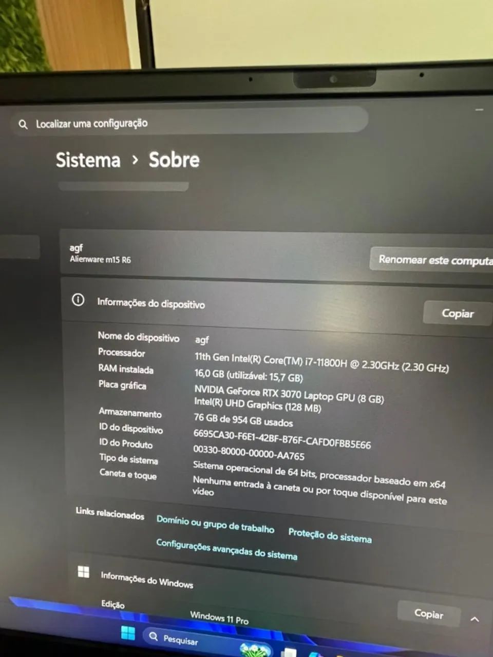 Notebook Alienware M15 R6 - Foto 2