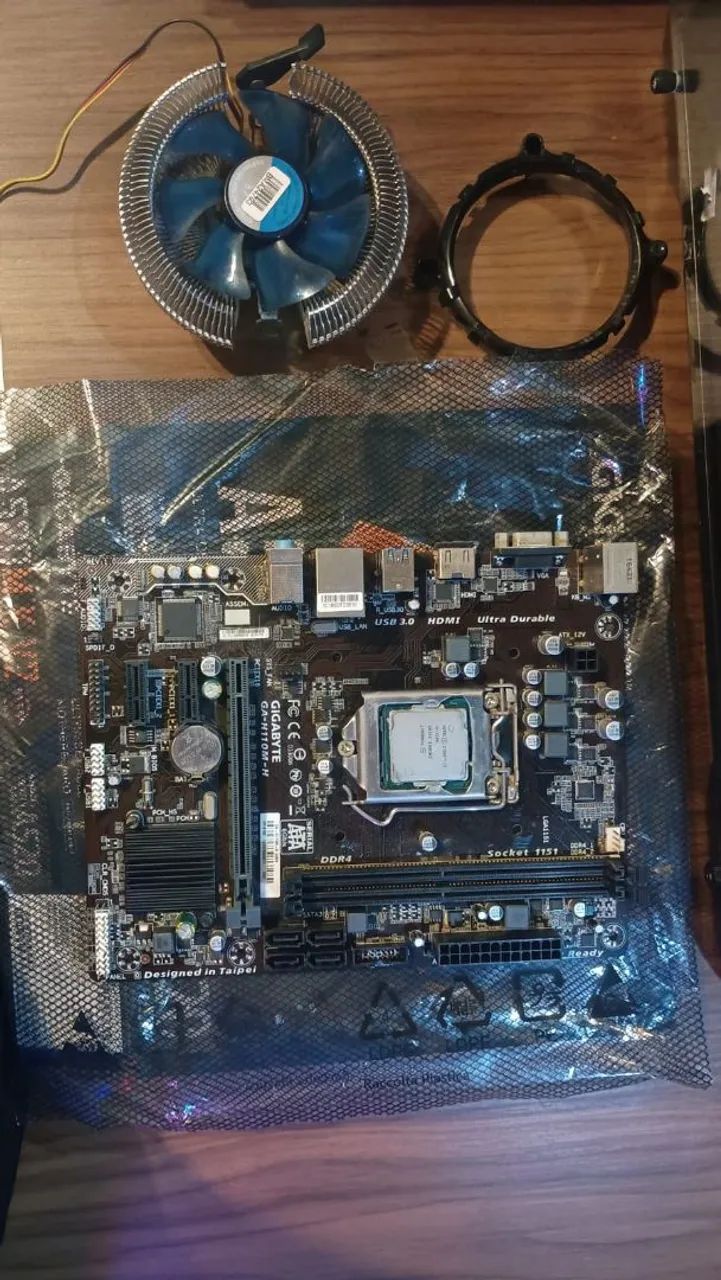 Placa mãe gigabyte h110m-h + i3-7100  - Foto 2