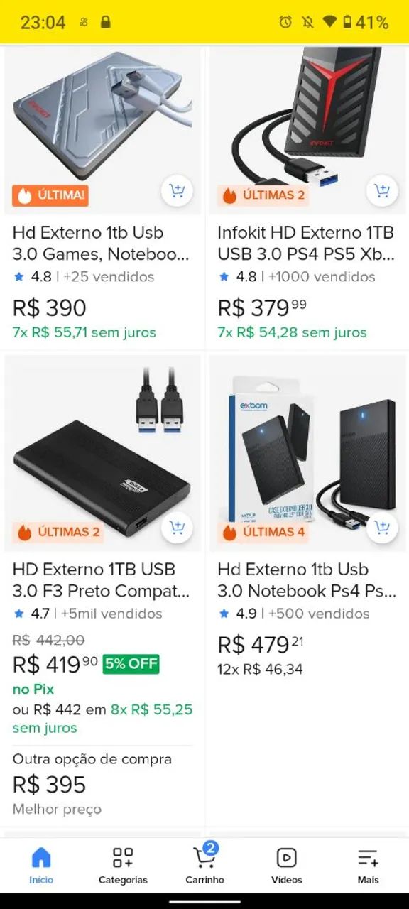HD Externo 1Tb Notebook - PC - Ps4 - Ps5 - Xbox - Foto 3