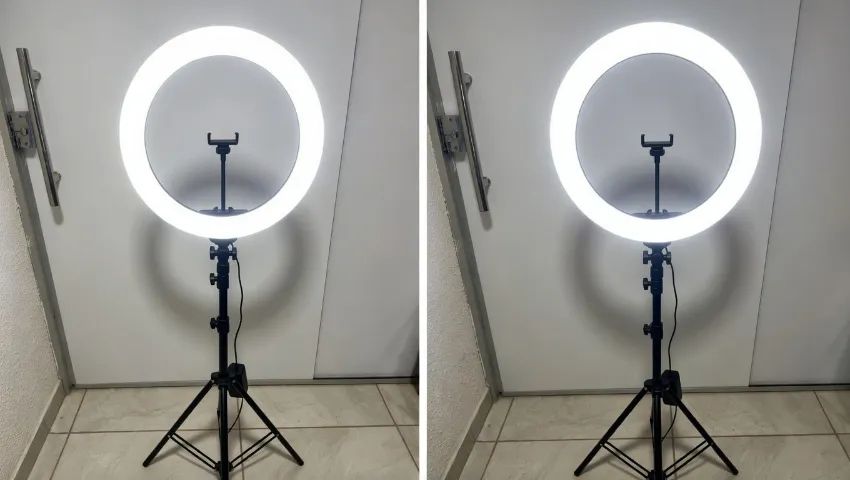 Ring Light 48'' com Tripé e Suporte Lucacell - Iluminador de Led