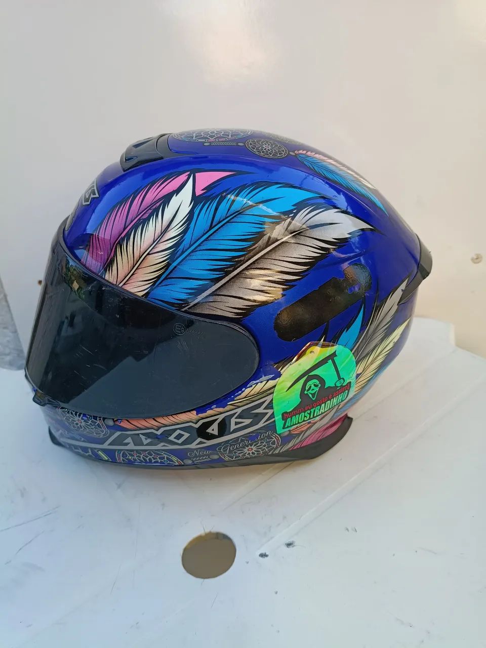 Capacete Axxis azul N58 M