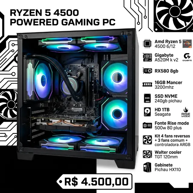 Kit AMD Ryzen 7 5700X3D + B550 ROG - Processadores - Jardim