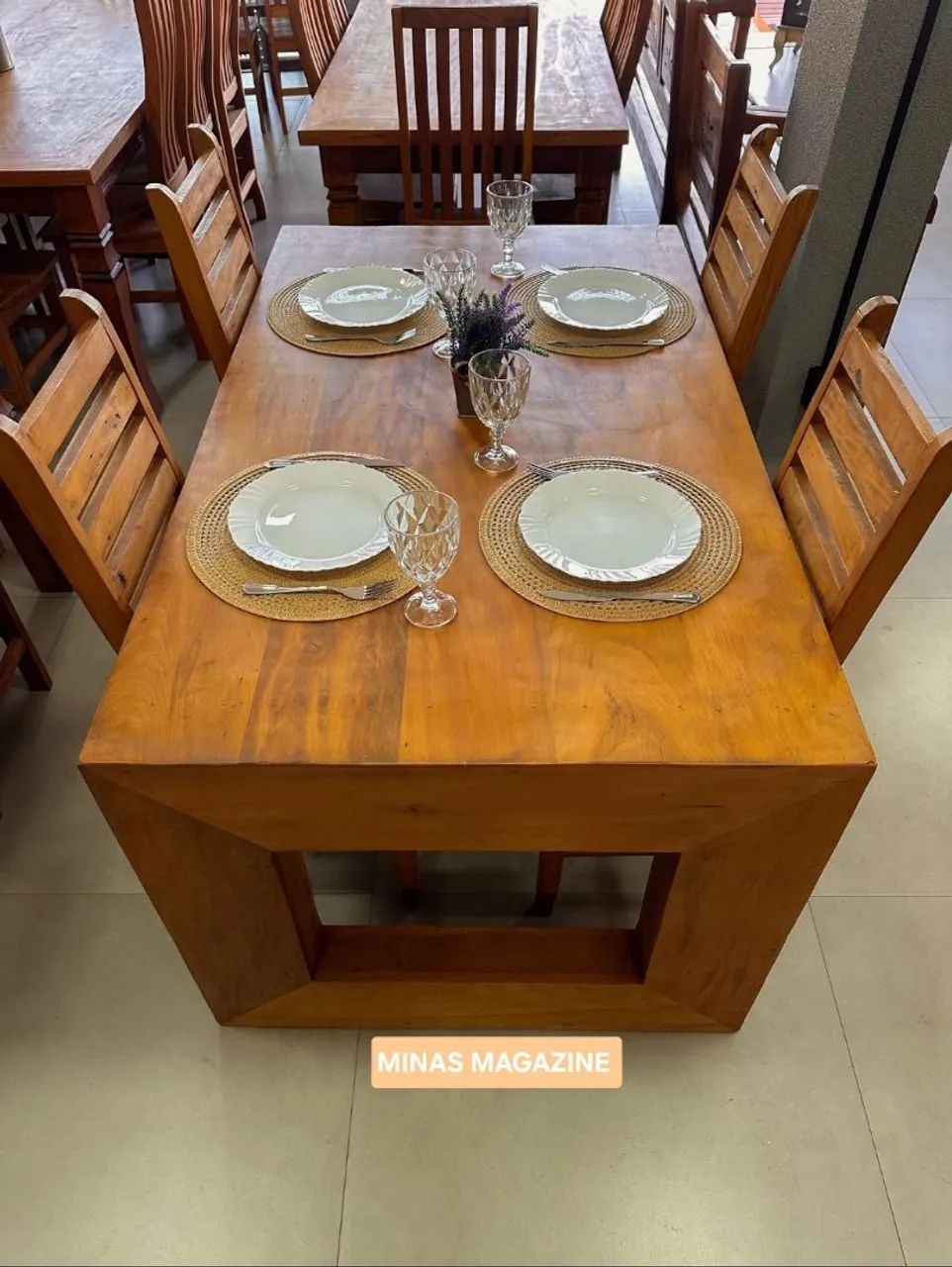 Jogo de mesa em Peroba rosa  - Foto 5