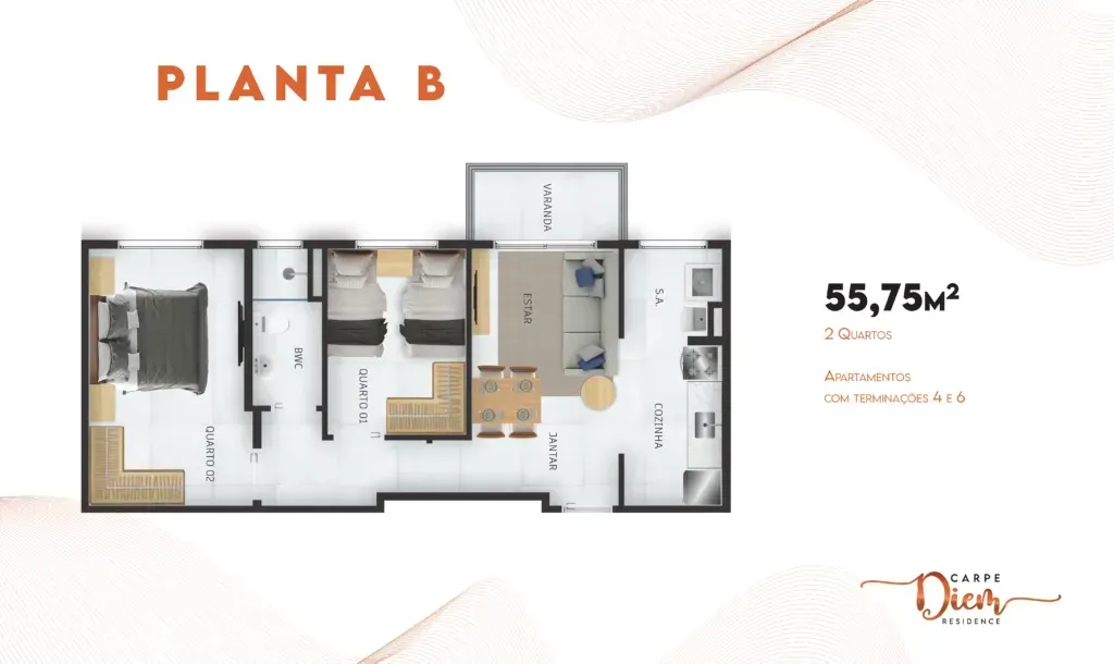 PLANTA 55m²