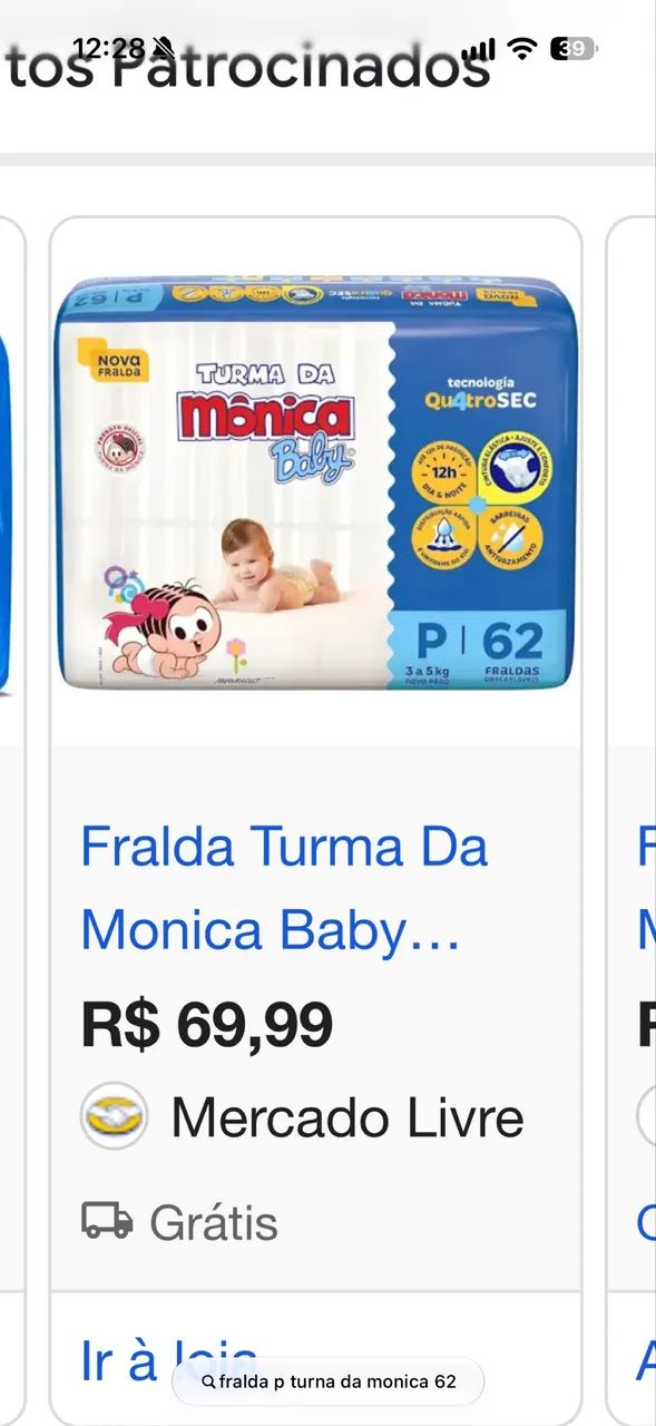 Fralda turma da Mônica P