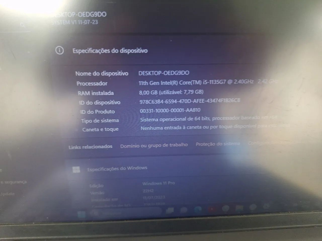 Notebook Lenovo core i5 11°geração 8gb ssd240 com placa de vídeo 2gb com garantia  - Foto 5